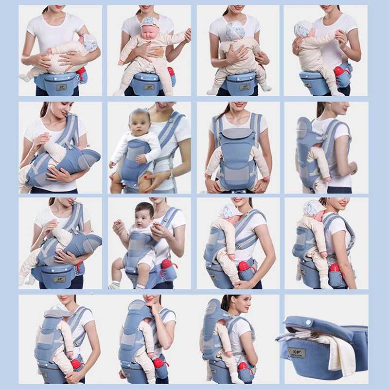 Ergonomic Baby Carrier Backpack Infant Baby Hipseat Carrier Front Facing Ergonomic Kangaroo Baby Wrap Sling Travel Backpack X260313