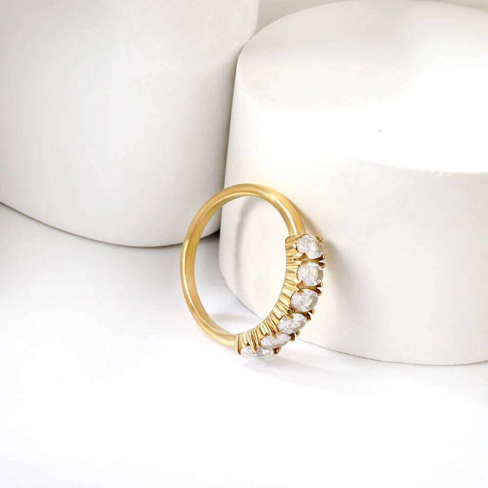 LUXUSTEEL Exquisite Colorful Cubic Zirconia Rings for Women Waterproof Gold Plated Stainless Steel Wedding Accessories H260312