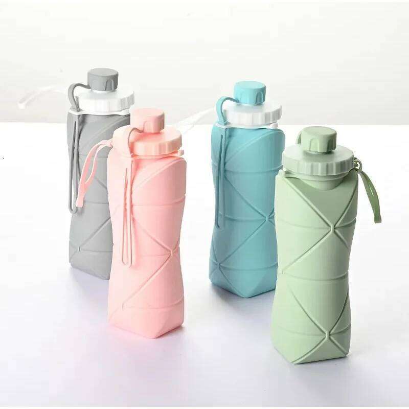 Portable Cup Silicone Collapsible Sports Water Bottles Outdoor Large Capacity Travel Foldable Leakproof Kitchen Supplies Z260314