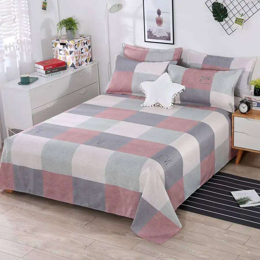 3pcs/Set Home Textile Bed Set with Pillowcases Cotton Material Lovers Bedding Room Flat Sheet H260311 H260312 - view 3