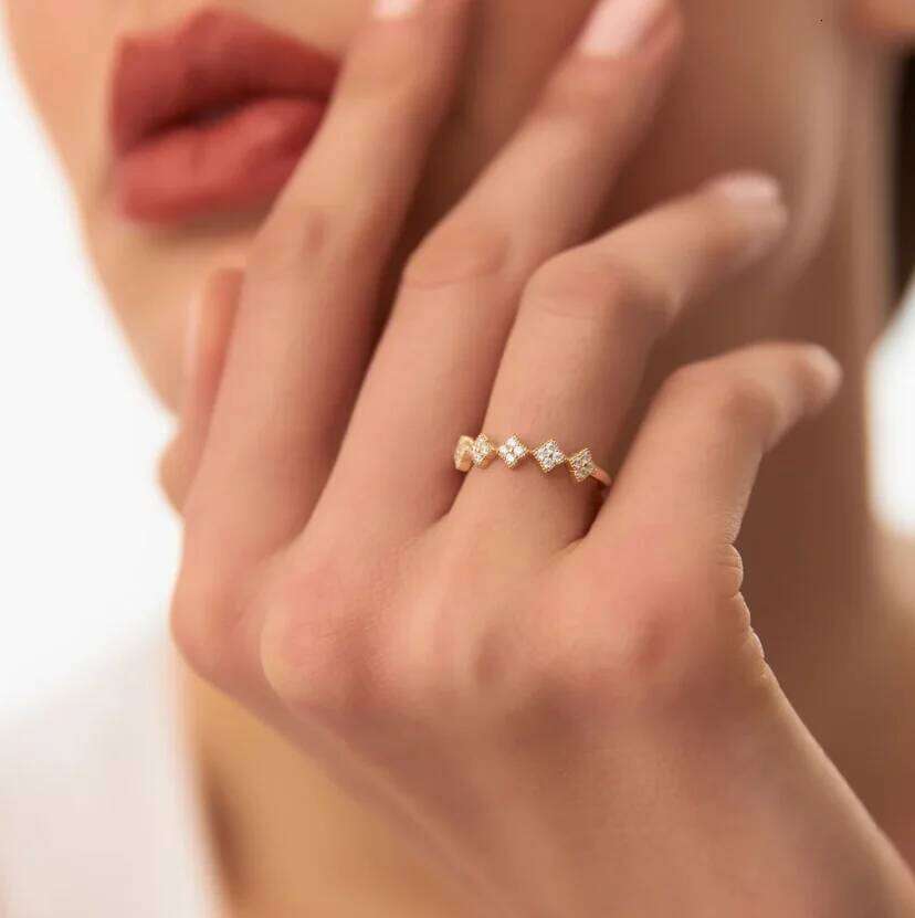 OXTAO Cr Cluster Ring 925 Sterling Silver 1.5mm D Color Moissanite Diamond Engagement Weding Jewelry Gift Rigns for Women H260312