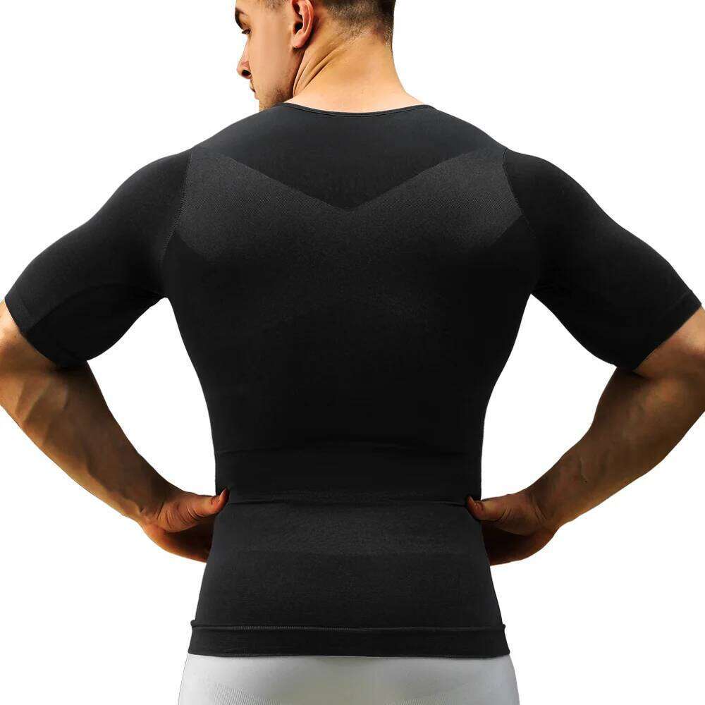 Men's Slimming Shapewear Posture Vest Abdomen Trimmer Compression Body Modeling Fat Burning Chest Tummy Shirts Corset 26Y0313