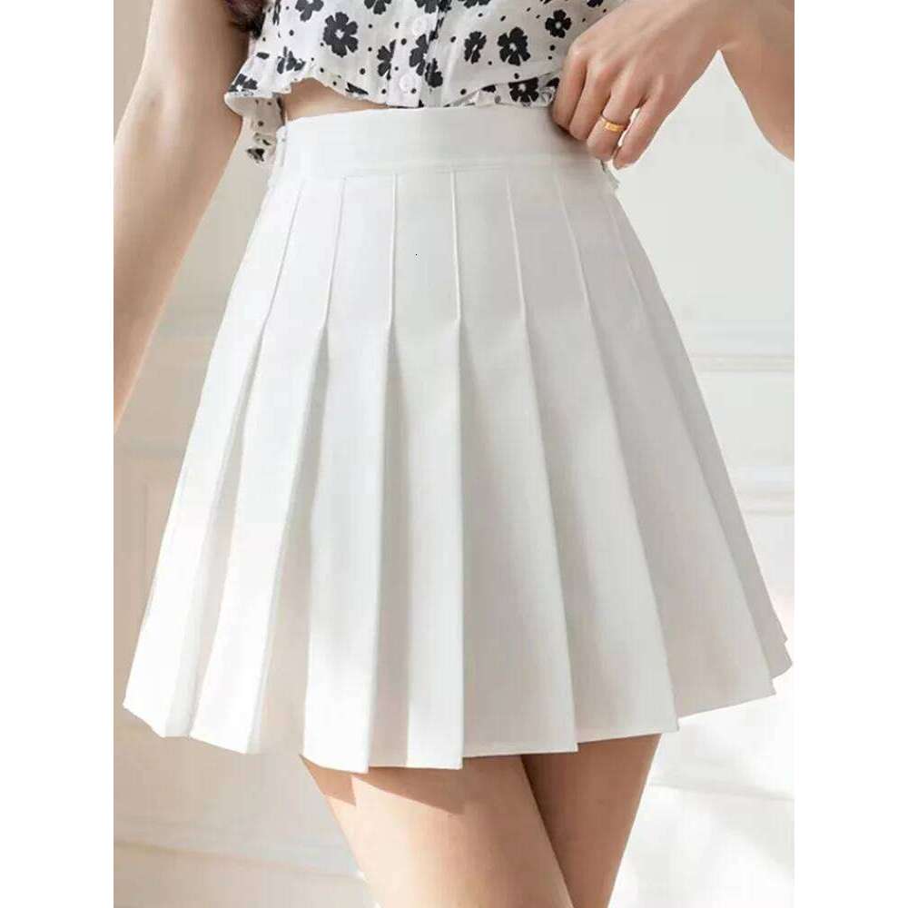 Short sexy pleated summer high waisted zipper girl dancing JK mini skirt black fashion student date queue vacation Z260314