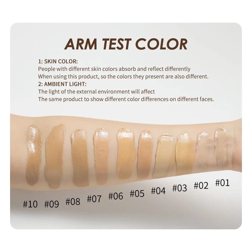 High Coverage Liquid Foundation Oil Control Face Brighten Natural Concealer Waterproof BB Cream Makeup Korean Base Cosmetics 260305