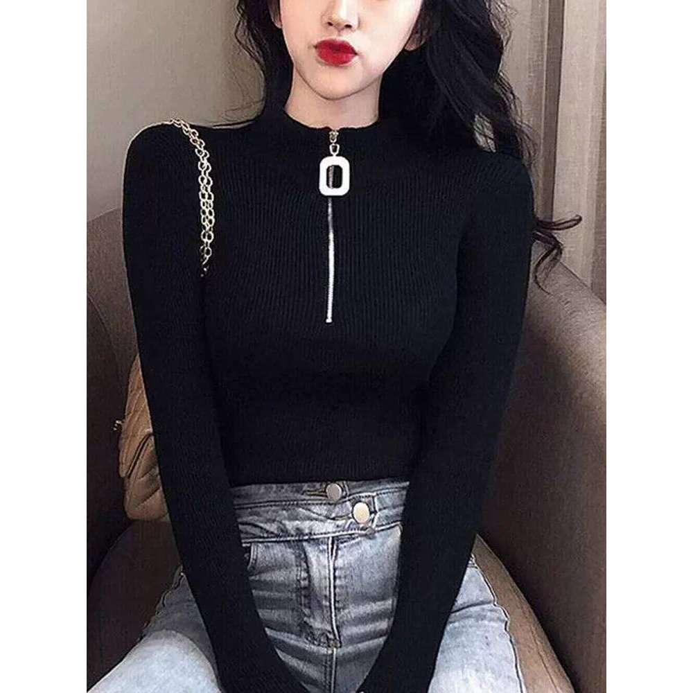 V-Neck Plus Velvet Thicken Knitted Pullover Sweater Woman Casaul Korean Fashion Knitwear Tops Jumpers Plush Lined Warm Sueter Z260313