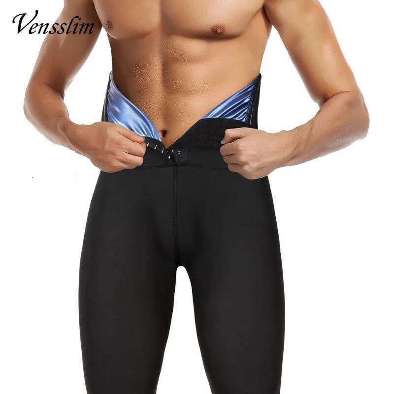 Men Body Shaper Thermo Sauna Pants Sweat Waist Leggings Slimming Weight Loss Workout Gym Compression Shorts Shapewear 26Y0313