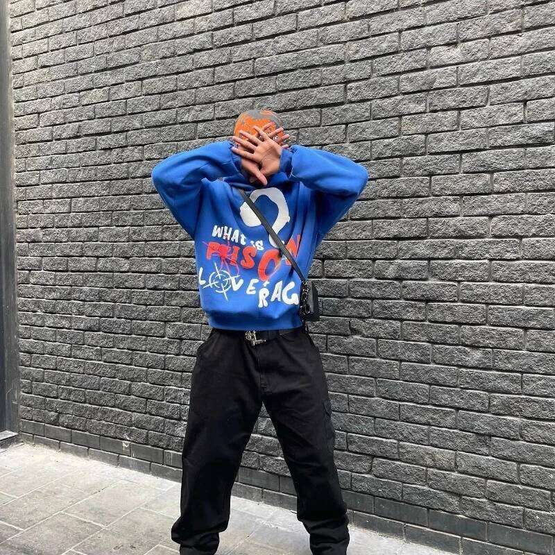 European and American cross-border new hoodie unisex letter printed personalized high street hip-hop style hooded sweatshirt top Z260314