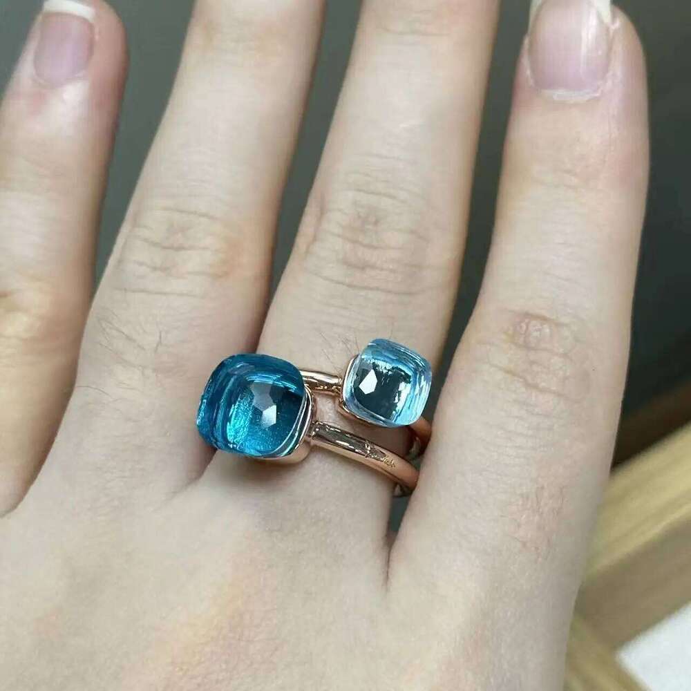 10.6mm/Classic and Petite Nudo Set for Women Prime Style Ring Copper Coloful Cyrstal Fashion Jewelry Gift Vanlentine's Day H260312