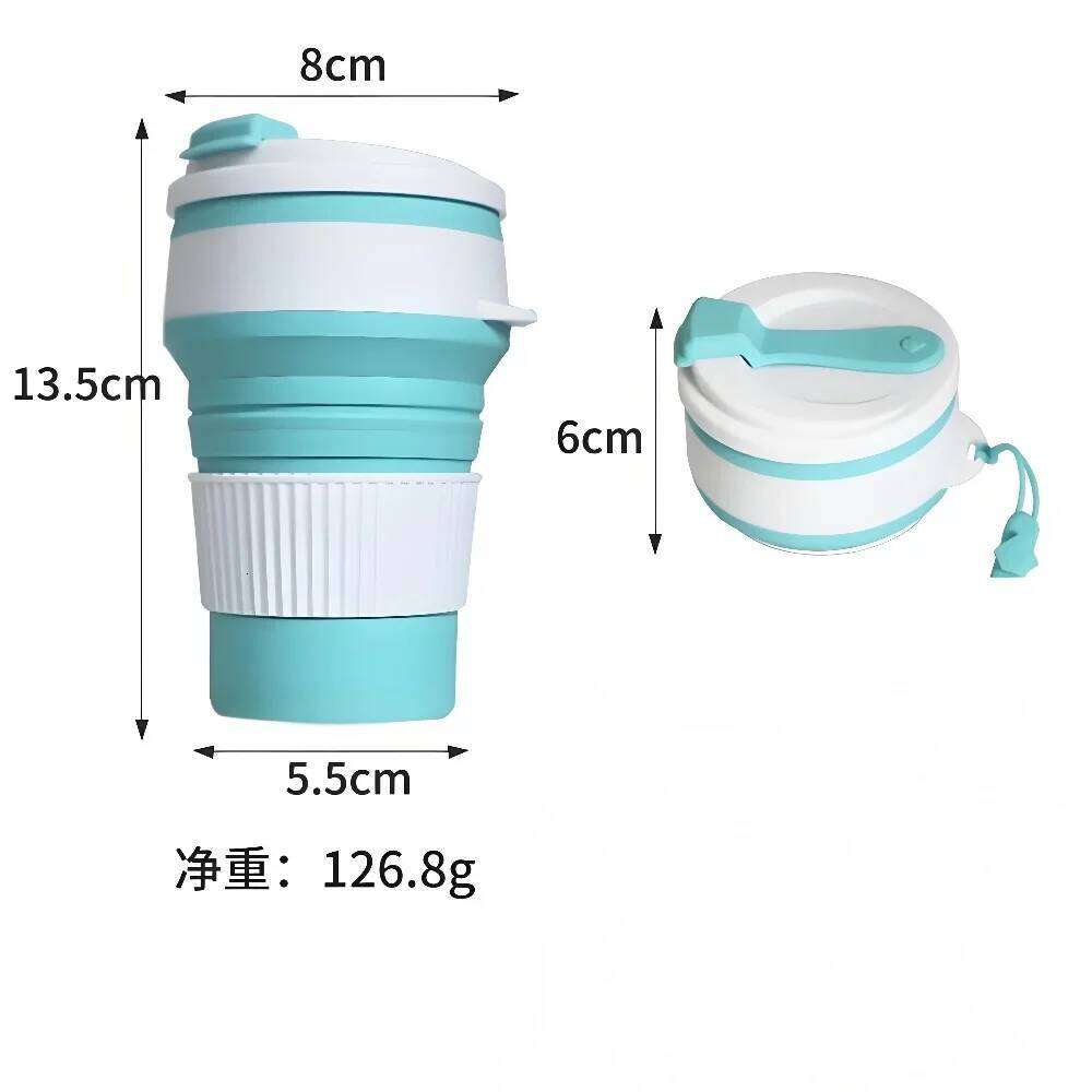 350ml Silicone for Travel And Camping Portable Compression Folding Telescopic Outdoor Foldable Water Cup Z260313