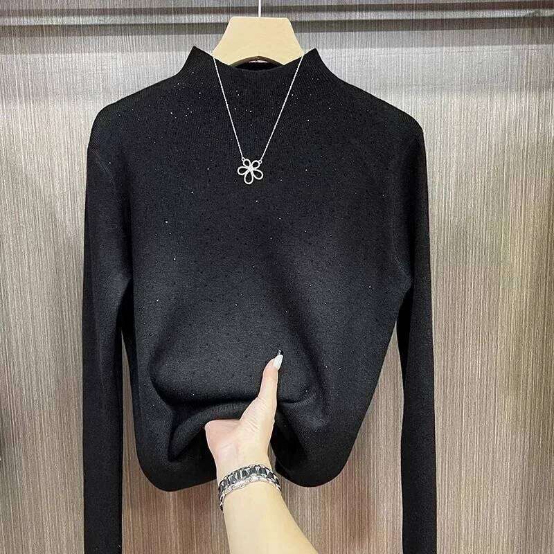Pullover Knitted Autumn Winter New Thickened Soft Waxy Bottoming Shirt Sweaters for Women Pullovers Z260314