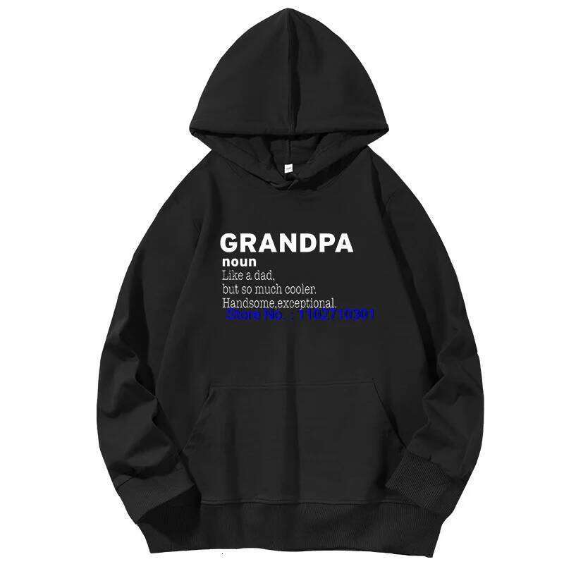 Grandpa Noun Fashion Father's Day Gift Graphic Long Sleeves Pullover Hoodies Spring Autumn Cotton Hooded Sweatshirts Z260314