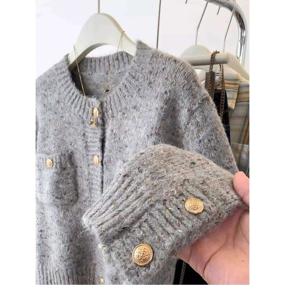 Women Sweet Sweaters Casual Vintage Long Sleeve Elegant Knitted Tops Coat Korean Style O-Neck Lady Cardigan Z260313