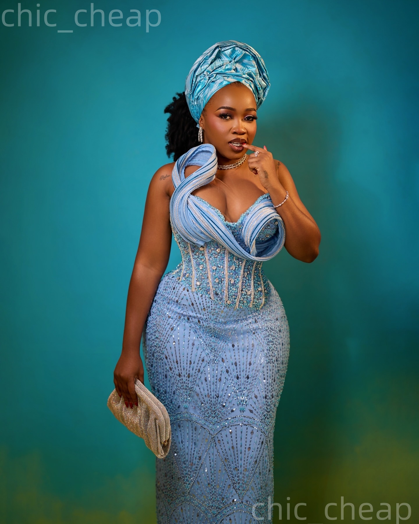 Aso Ebi Light Sky Blue Prom Dress 2026 Sheath Prom Dress Sheer Neck Beaded Crystals Evening Dress Sequined Birthday Formal Women Pageant Party Gowns Z