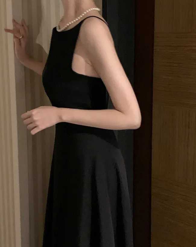 Ele Chic Long Svel Dr High Waist A-Line Silhouette Commute Sle Summer Collection Faionable oulder DesignT260314