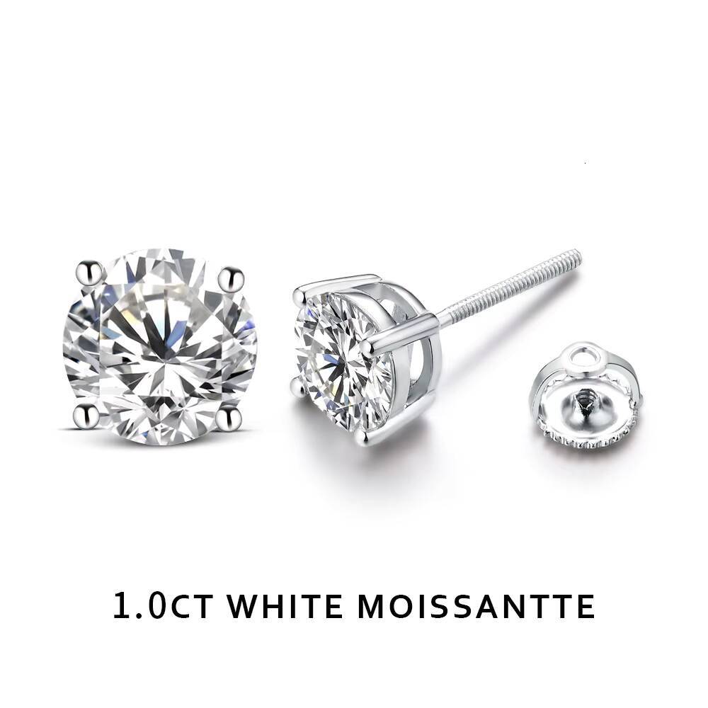 Hot Sale Luxury Moissanite Gemstones Brilliant Cut Moissanite VVS Earrings Ring 925 Sterling Silver Gift for Woman