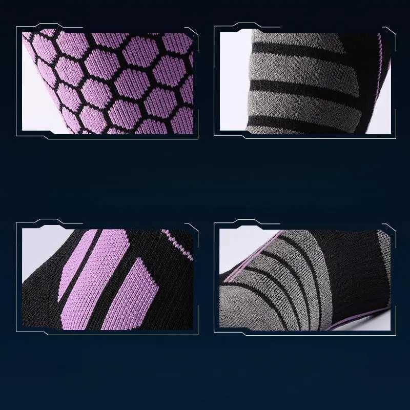 Thermal Winter Cotton Men Women Ski Socks High Elastic Sports Socks Snowboarding Cycling Adult Skiing Thicker Leg Warm D260313