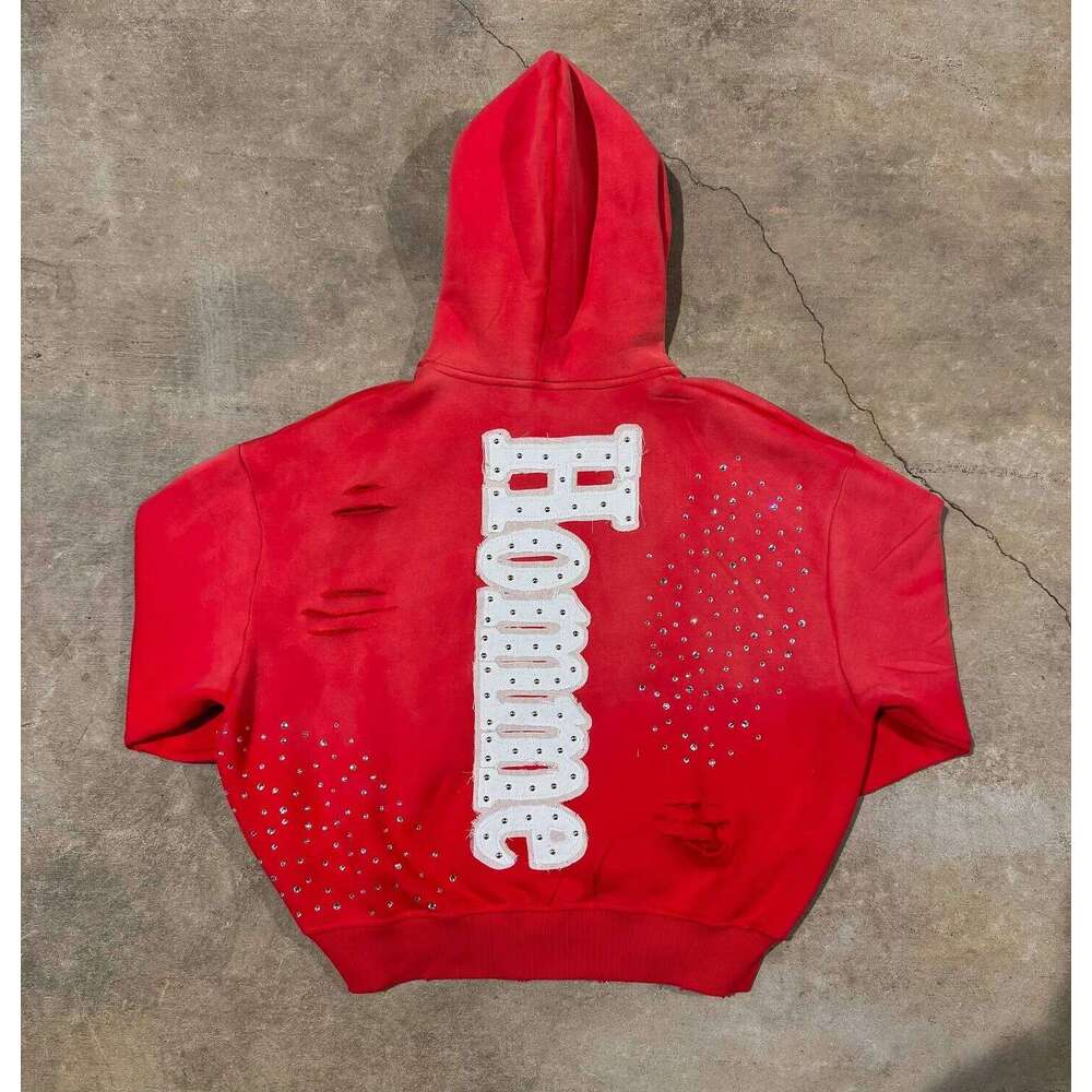 America Harajuku Palm Tree Letter Embroidery Loose Hoodie Y2k Hip Hop Fashion Sequin Splice Women Sweatshirt Street Men Clothing Z260314