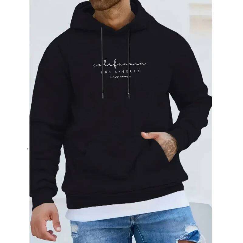 Men's casual fashion high-end quality New York print, street fashion, trendy men's autumn and winter hoodie Z260314