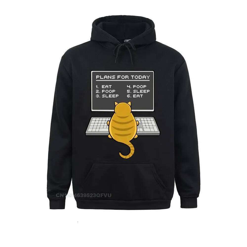 Cat Engineer Plans For Today Top It Computer Coder Programmer Normal Long Sleeve Men Anime Sweater Z260314