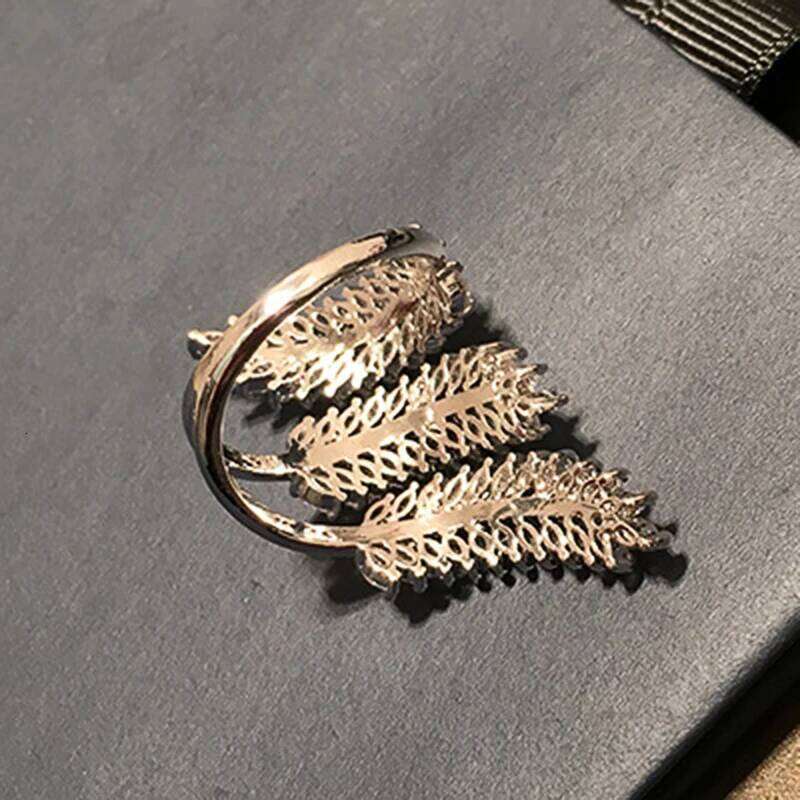 Huitan Olive Leaf Adjustable Opening Rings for Women Full Marquise Cubic Zirconia Multi-layered Sparkling Female Wedding Jewelry H260312