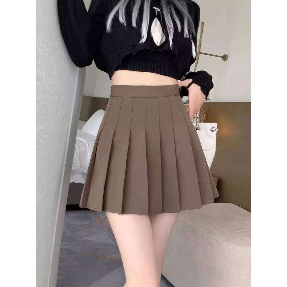 Mini Womens 2025 Summer Japanese School Pleated Skirts High Waist Kawaii Cute Pink Plaid Skirt Uniform Harajuku Jupe Z260314