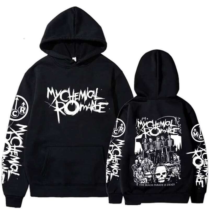 My Chemical Romance Rock Band Hoodies Black Parade Punk Emo Hooded Sweatshirts Men Women Fashion Vintage Gothic Hip Hop Pullover Z260314