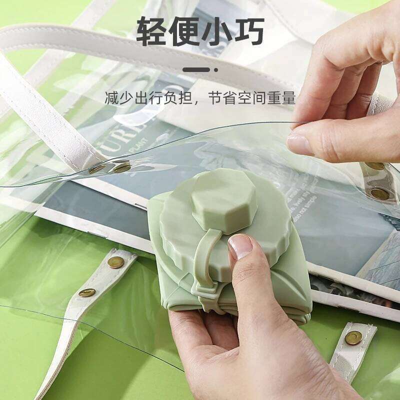 Silicone Water Bottle High Temperature Resistant Outdoor Sports Portable Leakproof Collapsible Travel Mug Hiking Cycling Z260313