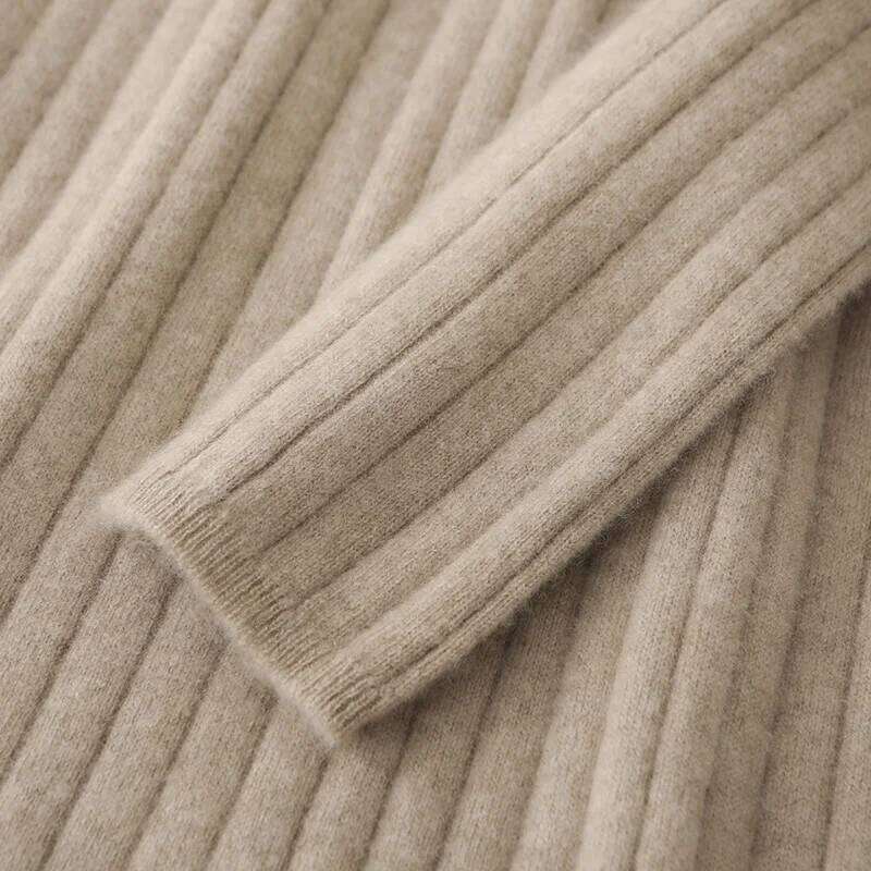 Autumn Winter Women's Long-sleeved 100% Merino Wool Soft Round Neck Cashmere Sweater Dress Temperament Fishtail Skirt Z260314