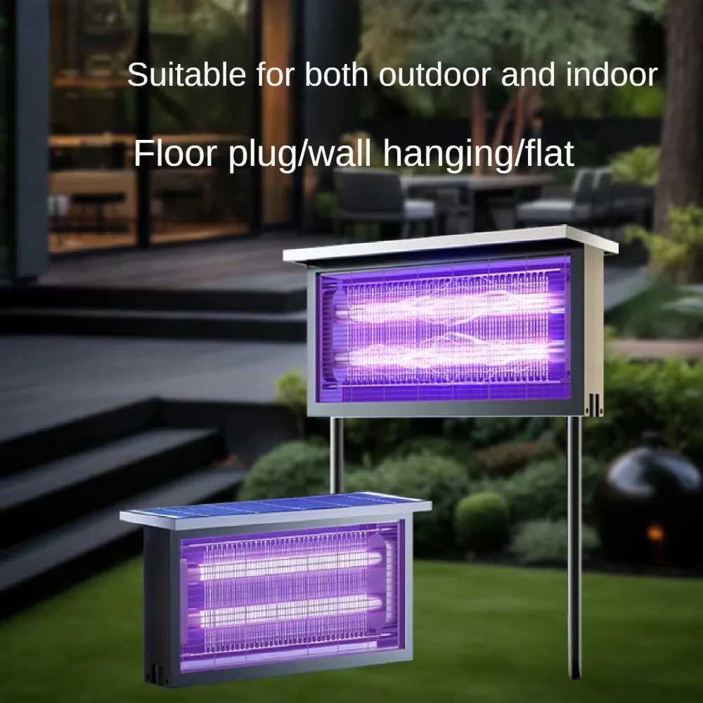 JOYINLED Solar Mosquito Killer Lamp IP65 Waterproof Outdoor Light with UV Attraction MetalFlame Retardant PP Garden Yard Patio H260313