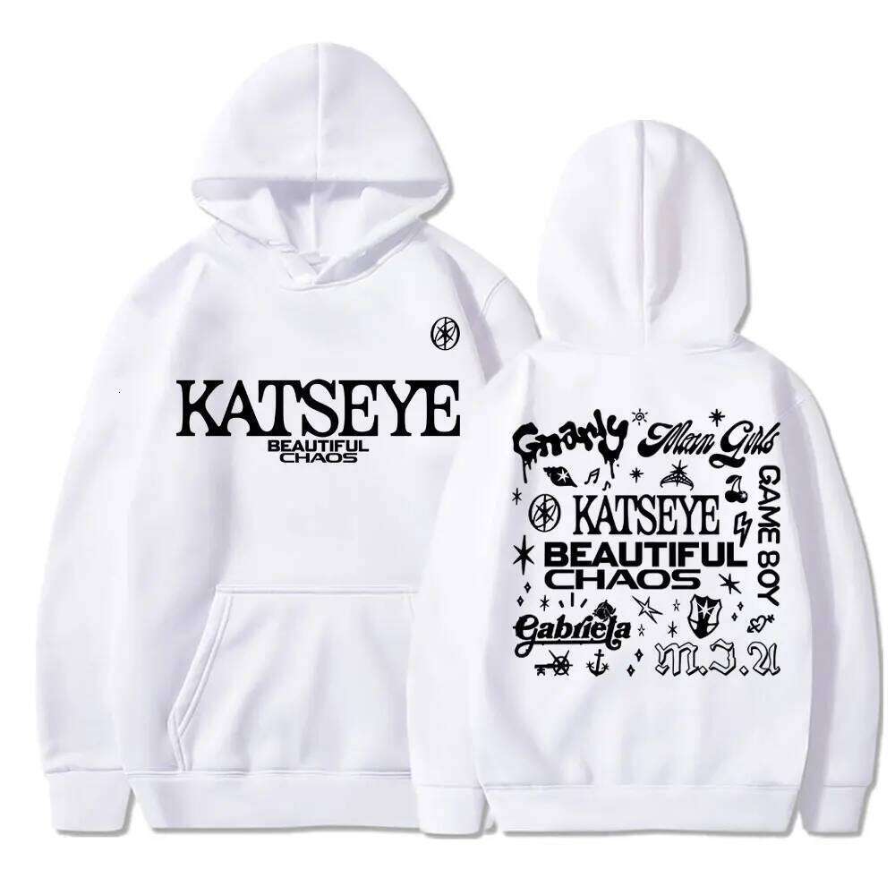 Kpop Katseye Beautiful Chaos Album Tour Fashion Retro Harajuku Men Women Sportwear Fleece Oversize Streetwear Hoodies Z260314