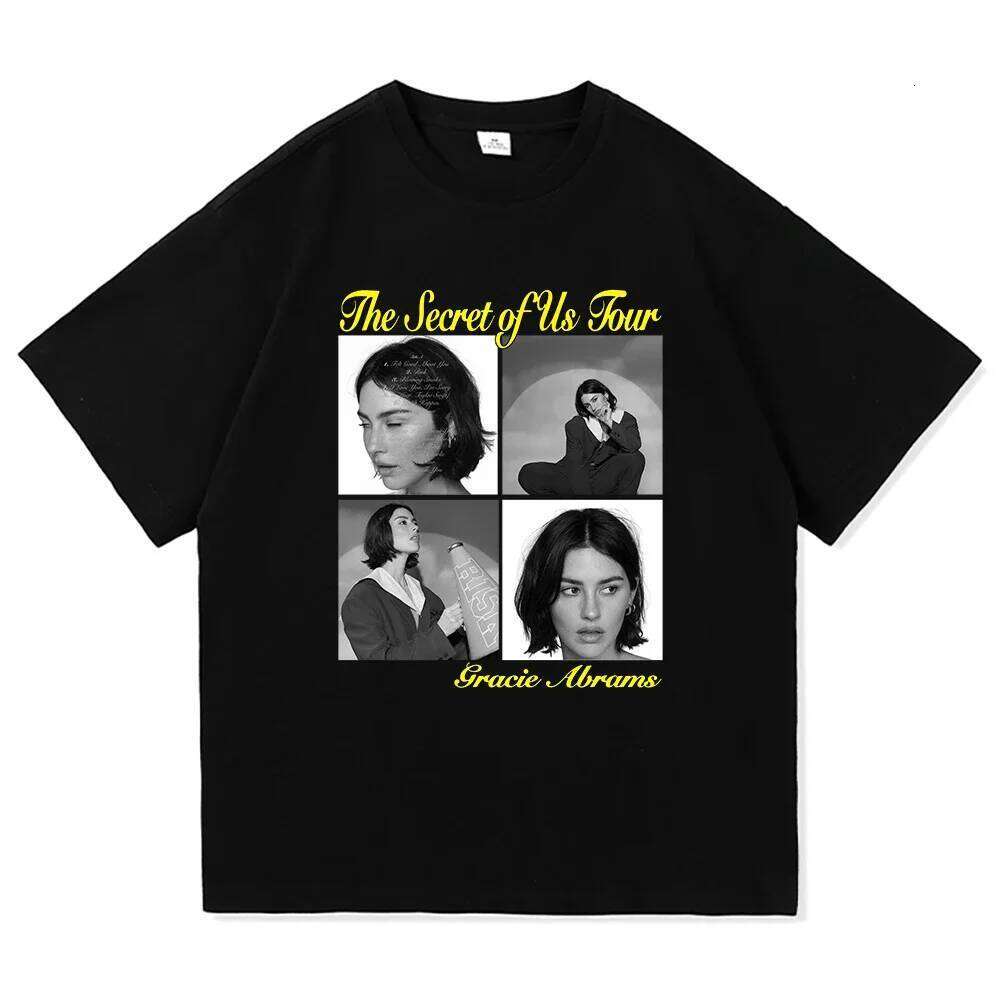 Gracie Abrams Risk Secret of Us The Eras Tour T Shirt Men/Women Aesthetic Retro T-Shirt Unisex New Album Tees Shirts Z260314