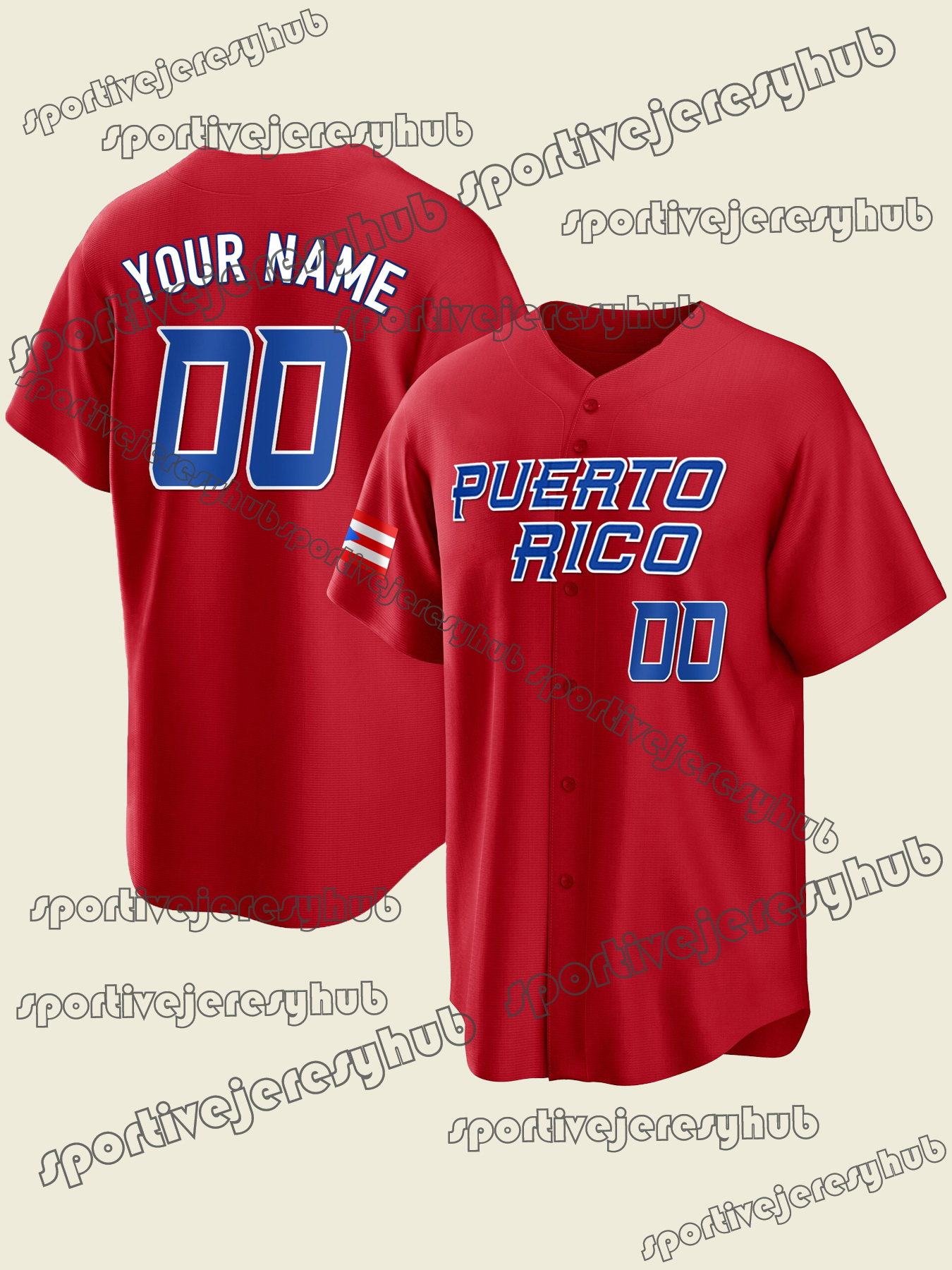 Puerto Rico 2026 Baseball Jersey Lindor Baez Hernandez Rivera Velazquez Rodriguez Martinez Cruz Maldonado Diaz Correa Arenado Romero Personalised Stit