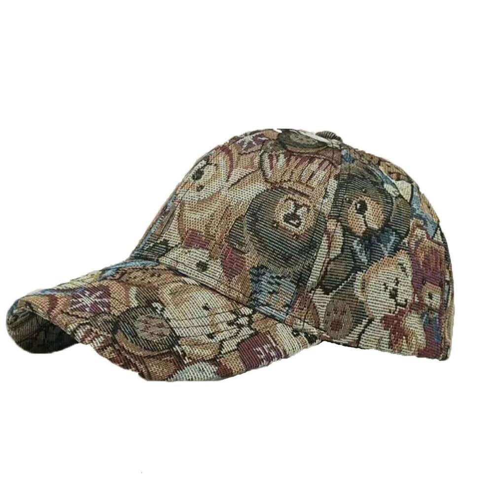 Fashion trend full print cartoon cute bear baseball cap personality casual sunshade hat suitable for daily collocation Z260313