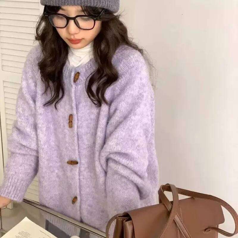 Autumn Winter Cardigan Sweater Women Knitted Coats Fashion Female Long Sleeve Solid Casual Knitwear Jackets Knit Cardigans Tops Z260313