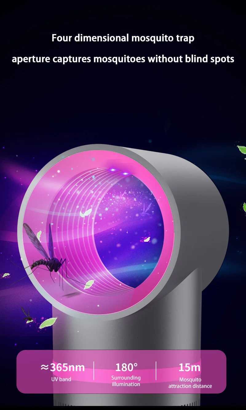 New Plug in Type Mosquito Light Portable Physical Trapping Electric Mosquito Trap Lndoor Mosquito Killer Lamp With USB Cable H260313