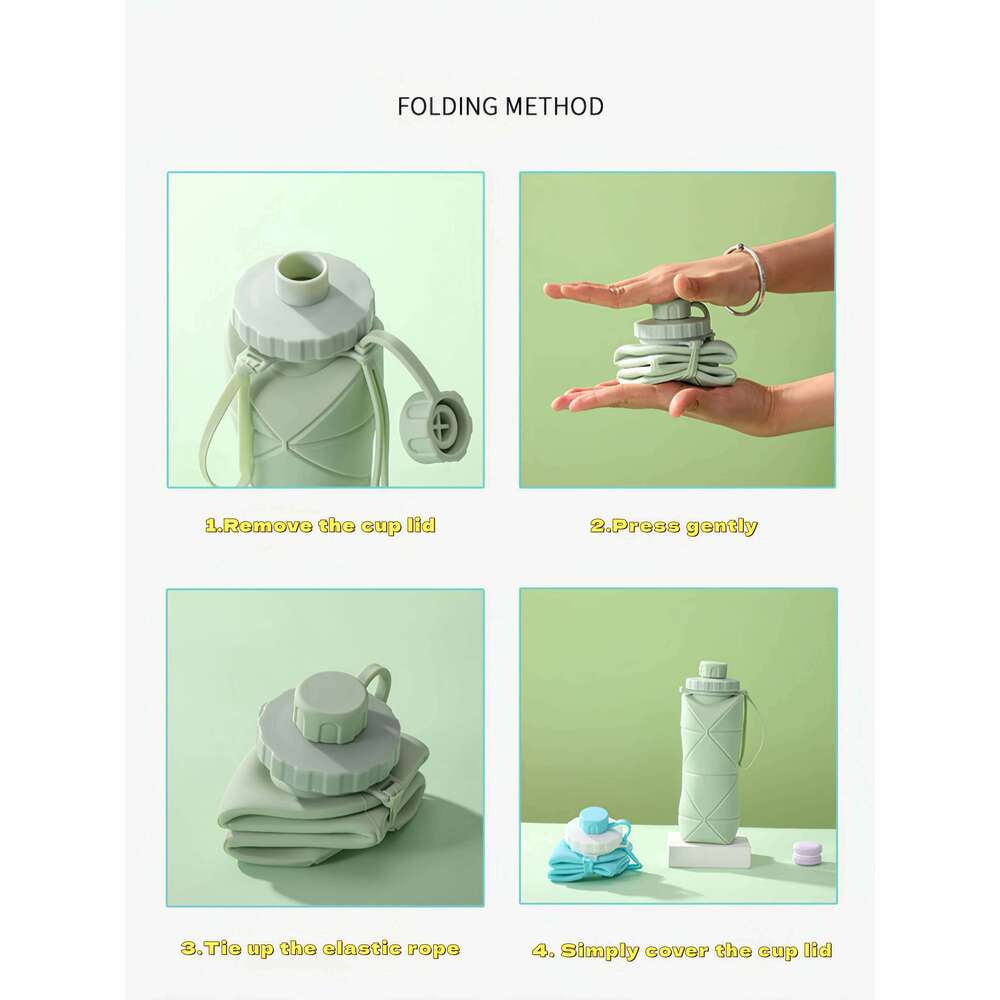 Outdoor silicone folding portable outdoor sports water travel coffee anti drop gift cup Z260314