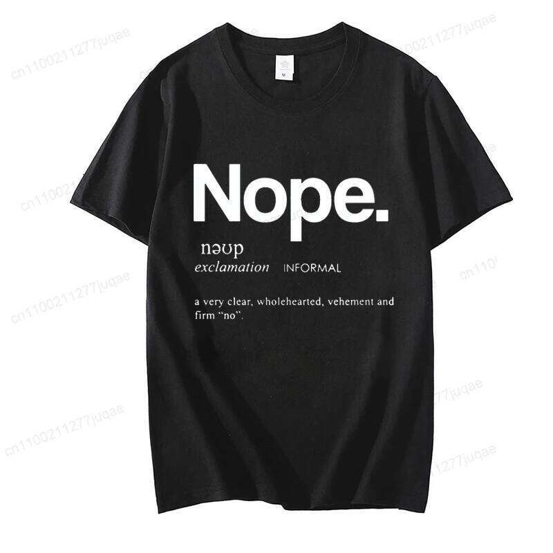 Printed Trend Women Fashion Graphic T-shirts Clothes Nope Letters Print Female Shirts Lady Casual Tee Clothing Z260314