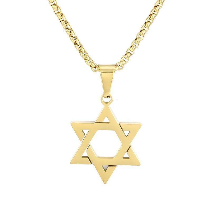 Classic Simple Jewish Charm Star of David Pendant Necklace for Men and Women Fashion Casual Accessories H260312