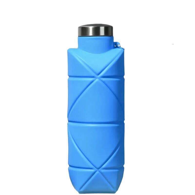 Silicone Sports Water - 700ml Collapsible Diamond Shaped Bottle for Travel, Gym, Outdoor Activities, Leak-Proof Portable Z260313