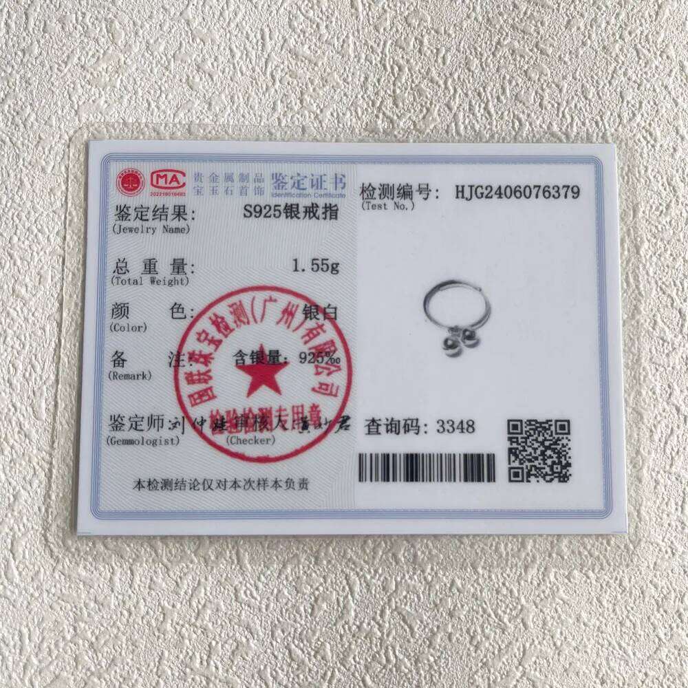 925 Sterling Silver Rings Women trendy 2 bells fine Jewelry Beautiful Finger Open Ring For Party Birthday Gift H260312