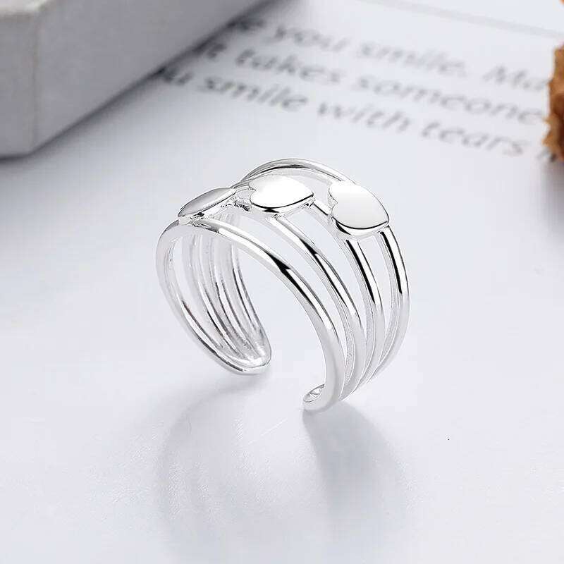 Sterling Silver Engagement Rings For Women Couple Jewelry Ladies Heart Stackable Elegant Accessories Argent 925 H260312