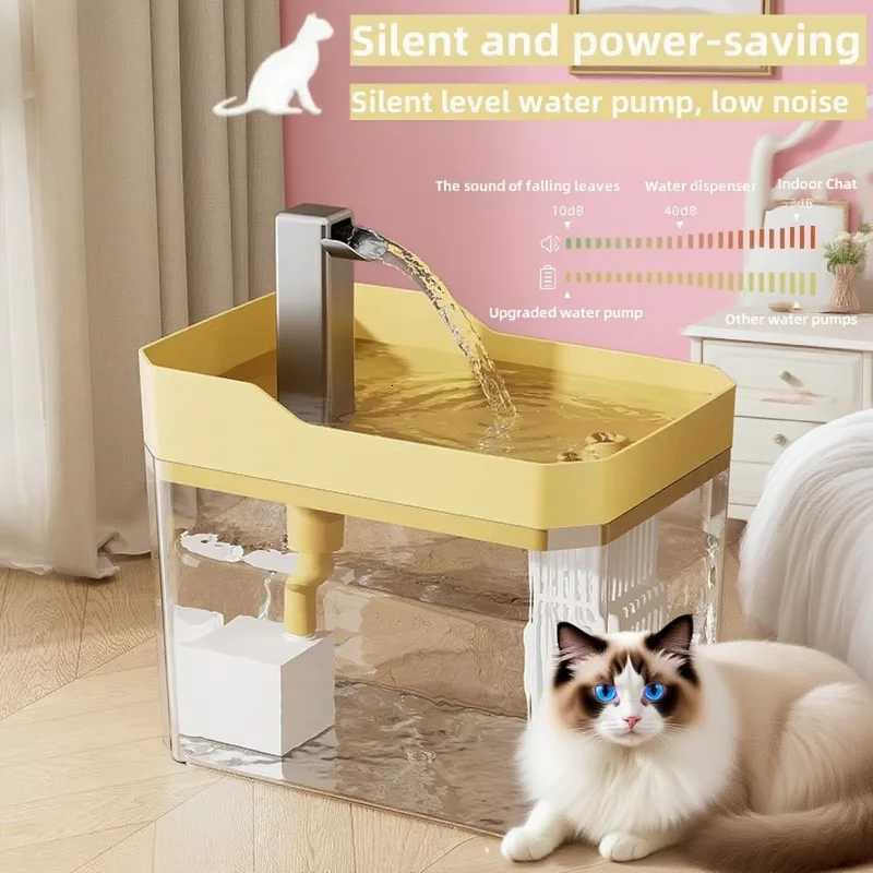 Cat Water Fountain Auto Filter USB Pet Drinking Dispenser Water Circulation Quiet Automatic Fountain for Cats and Small Pet H260313