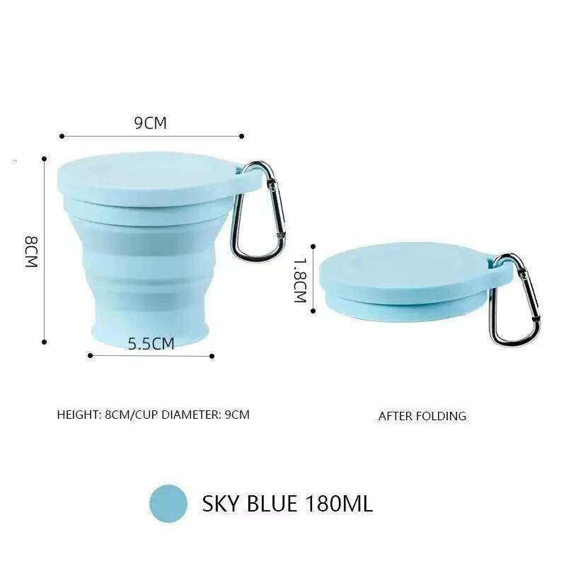 ml Silicone Folding Creative Water With Hanging Hole Portable Washing Cup For Outdoor Camping Hiking Travelling Z260313