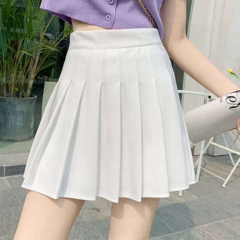 Mini Womens 2024 Summer Japanese School Pleated Skirts High Waist Kawaii Cute Pink Plaid Skirt Uniform Harajuku Jupe Z260314