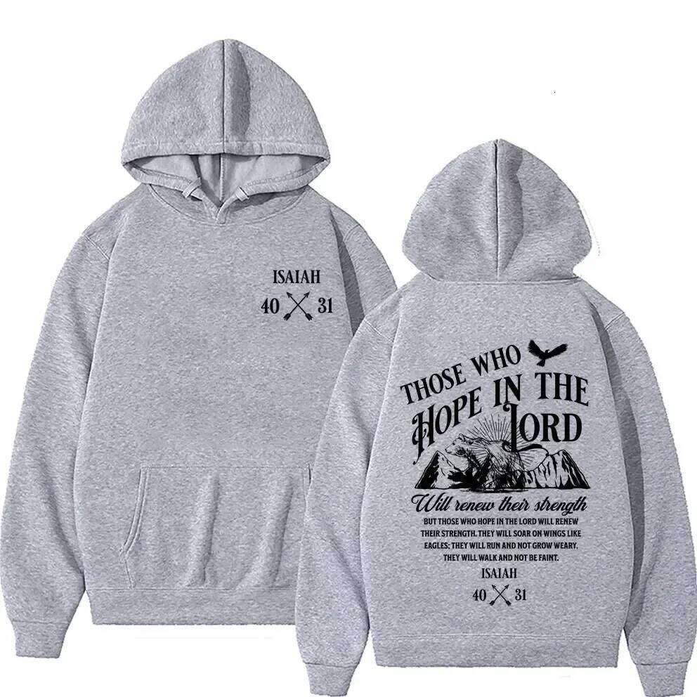 Men Women's Clothing Fashion High Street Sweatshirts Autumn_Winter Fleece Warm Hoodie Y2K Christian Jesus Letters Print Hoodies Z260314