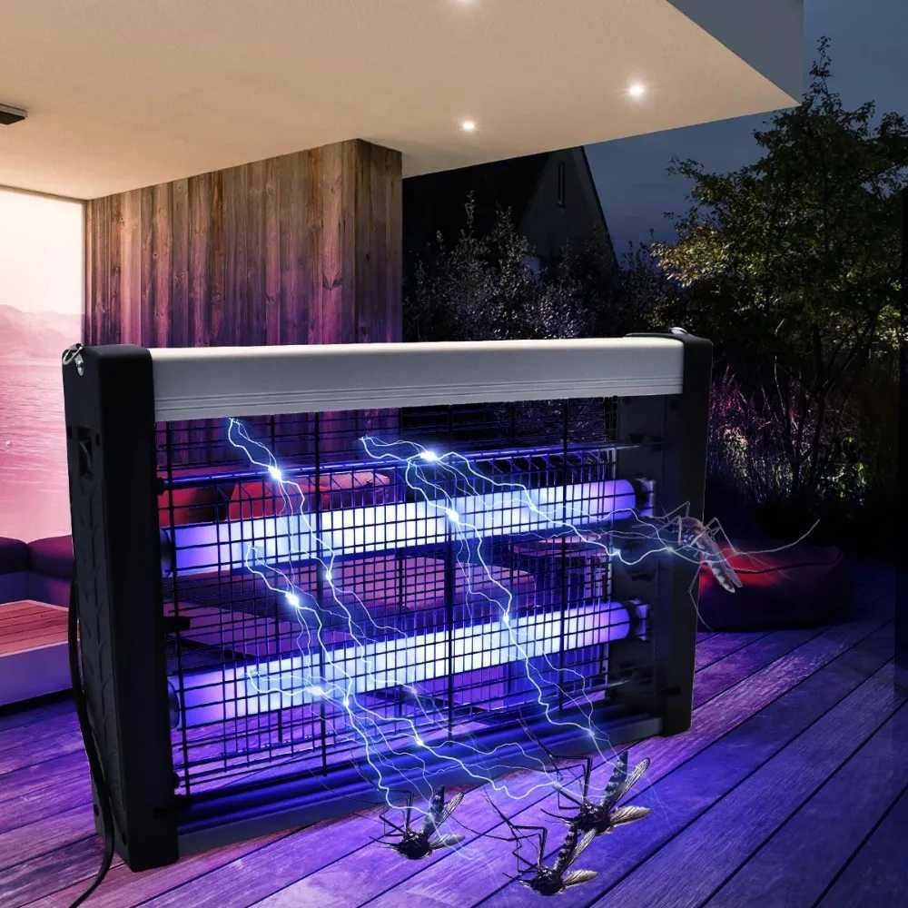 Wall-Mounted UV Mosquito Killer Lamp Rechargeable Electric Shock Insect Killer for Indoor Outdoor Noiseless Pest Control H260313