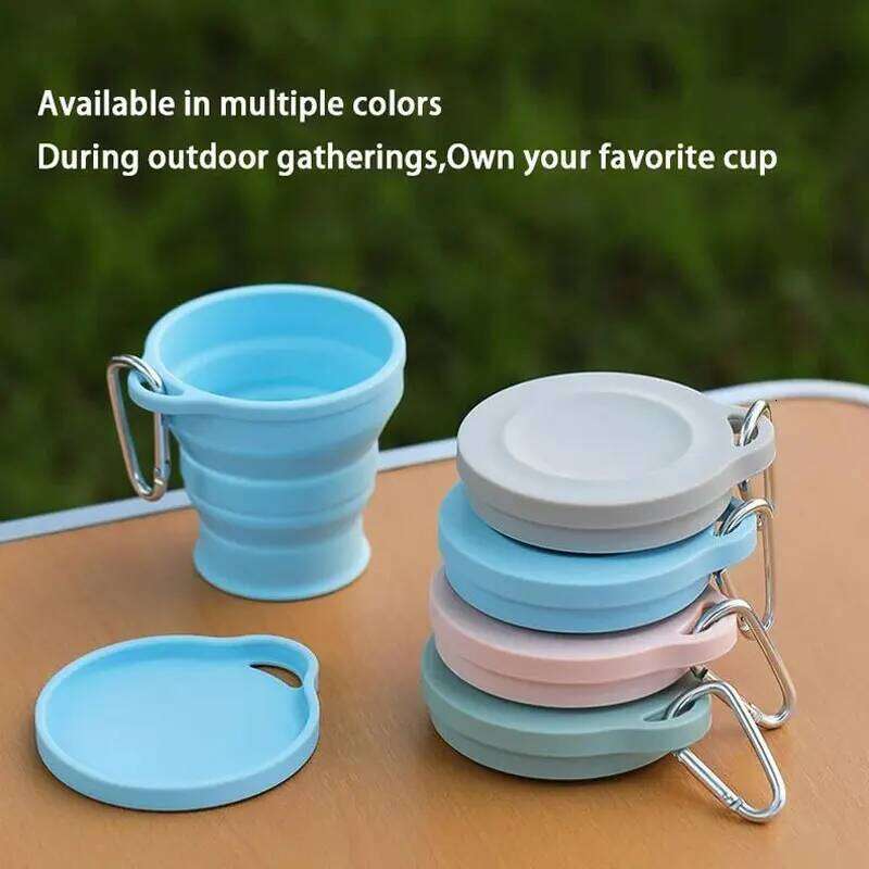 180ml Silicone Foldable Cup Reusable Collapsible Telescopic Bottle Travel Teacups Drink Water Copa Outdoor Hiking Z260314