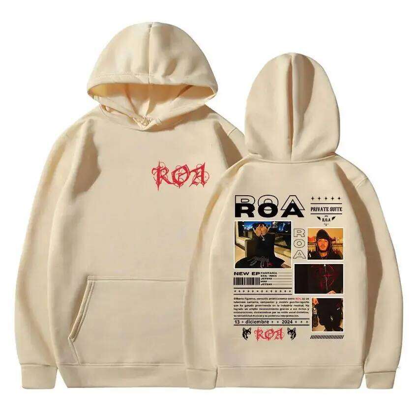 Rock Hip Hop Gothic Jersey Sweatshirt Rapero ROA Tour Album Merch Men's Clothing Fashion Retro Hoodie Z260314
