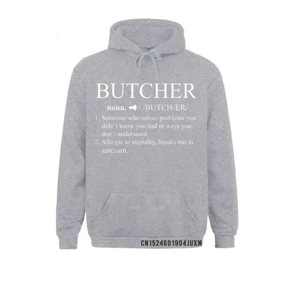 Hoodies Men Sweatshirts Funny Noun Butcher Definition Hooded Tops Butchery Gift Love Sportswears 2021 New Fashion Z260314