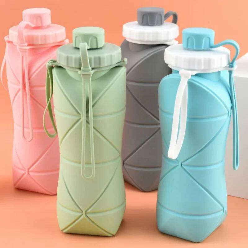 New Creative Foldable with Lifting Rope Water Cup Outdoor Sports Fitness Practical Kettle Small and Portable Z260314